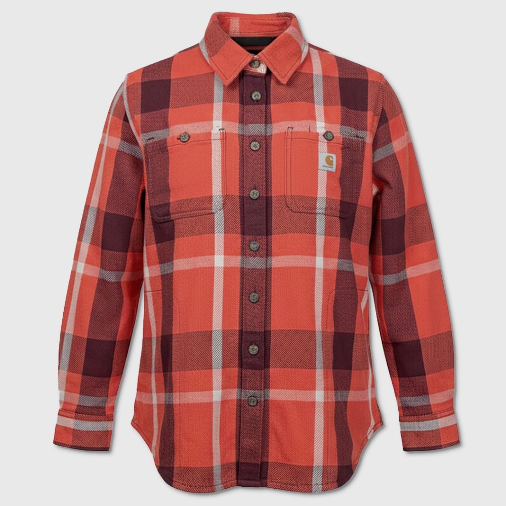 Carhartt Loose Fit Heavyweight Twill Shirt - Womens Large‎ Orange - #48446-C6